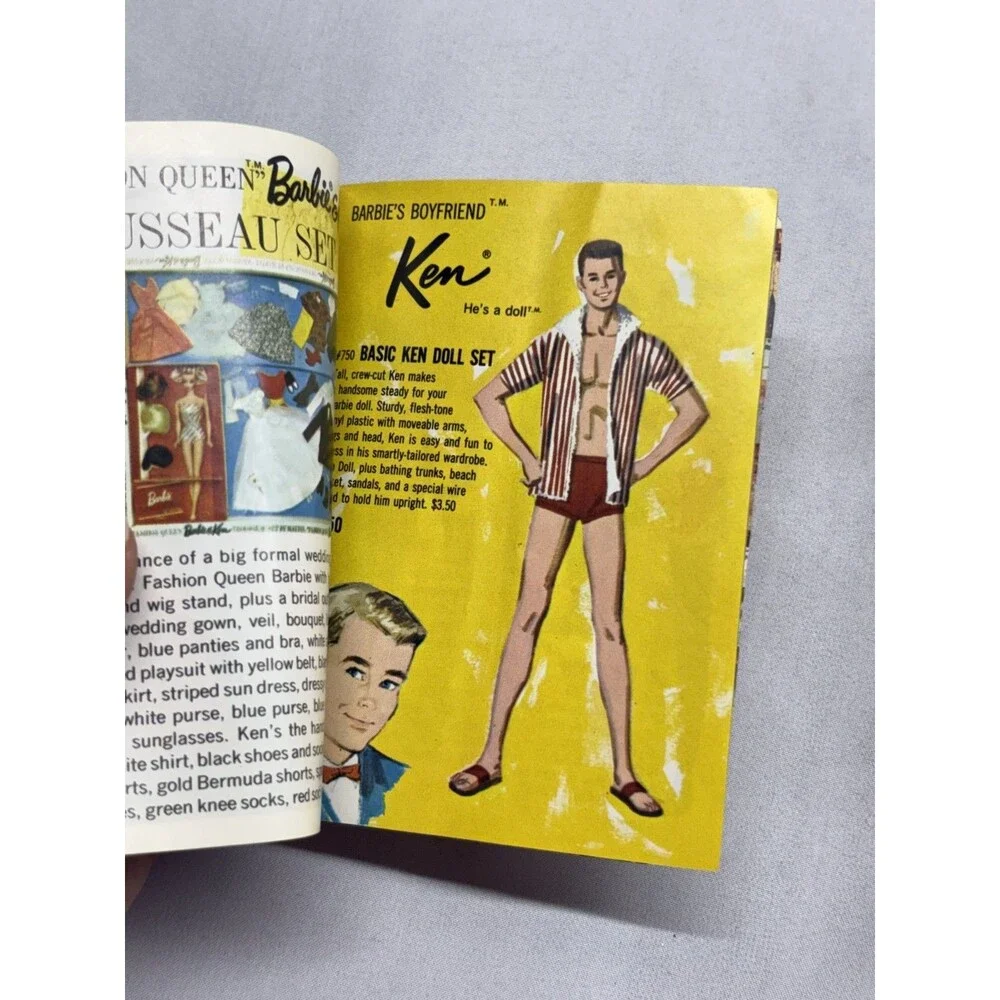 Vtg 1972 Busy Hands Ken Doll Mattel 1196 Lime Trunks Yellow Suitcase Booklet Lot